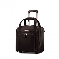 SAMSONITE TRAVEL CASES WHEELED UNDERSEATER - SMALL-Black