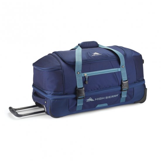 HIGH SIERRA FAIRLEAD COLLECTION 28" DROP BOTTOM DUFFLE-True Navy/Graphite Blue - Click Image to Close