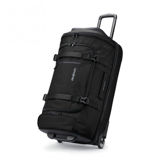 SAMSONITE DETOUR MEDIUM JOURNEY WHEELED DUFFLE-New Black - Click Image to Close