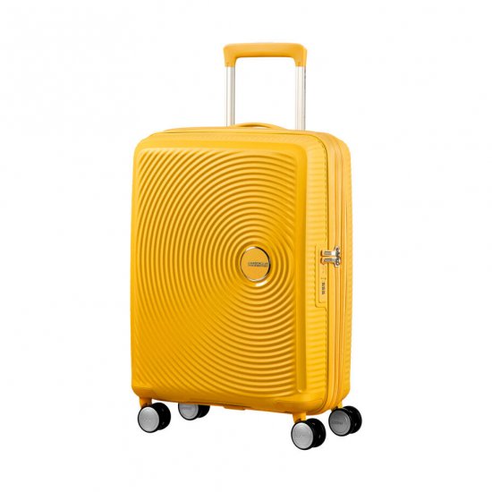 AMERICAN TOURISTER CURIO SPINNER CARRY-ON | Golden Yellow - Click Image to Close