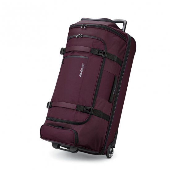 SAMSONITE DETOUR EXTENDED JOURNEY WHEELED DUFFLE-Plum - Click Image to Close