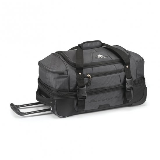 HIGH SIERRA FAIRLEAD COLLECTION 22" DROP BOTTOM DUFFLE-Mercury/Black - Click Image to Close