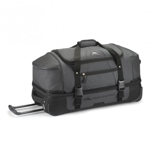 HIGH SIERRA FAIRLEAD COLLECTION 28" DROP BOTTOM DUFFLE-Mercury/Black - Click Image to Close