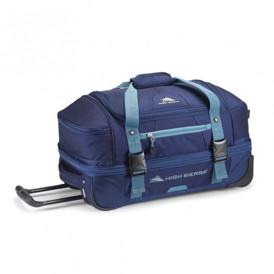 HIGH SIERRA FAIRLEAD COLLECTION 22" DROP BOTTOM DUFFLE-True Navy/Graphite Blue - Click Image to Close