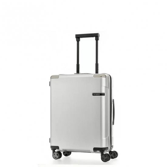 SAMSONITE EVOA SPINNER CARRY-ON | Brushed Silver - Click Image to Close