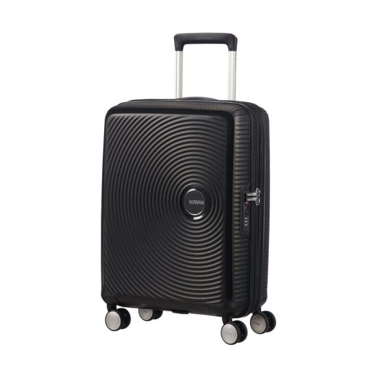 AMERICAN TOURISTER CURIO SPINNER CARRY-ON | Bass Black - Click Image to Close