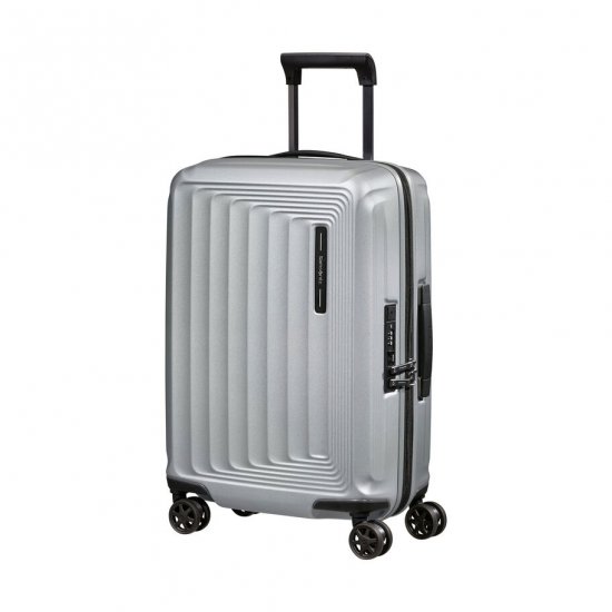 SAMSONITE NUON SPINNER CARRY-ON | Matt Silver - Click Image to Close