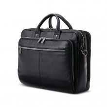 SAMSONITE CLASSIC LEATHER TOPLOADER-Black